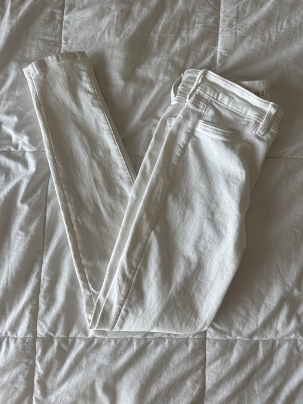 American Eagle Hi Rise Jeggings Size 4 White Next Level Stretch Skinny Jeans